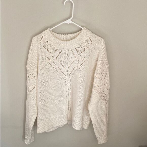 Old Navy Elegant Cream Knit Sweater Size Large. NWT - Picture 1 of 6